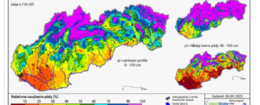 Mapa zverejnená SHMÚ ukazuje, aké je na Slovensku riziko sucha.