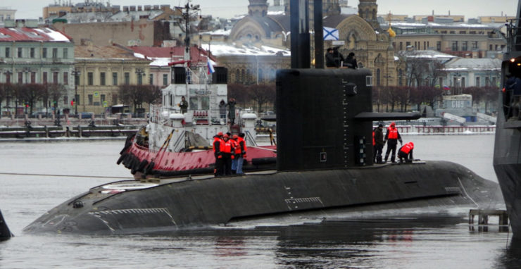 Na archívnej snímke jedna z ponoriek pochádzajúca z z ruských lodeníc.
