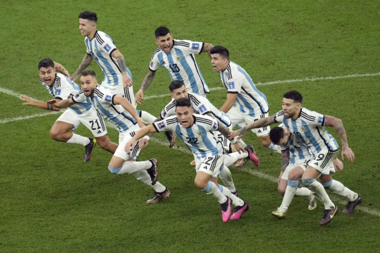 Radosť futbalistov Argentíny