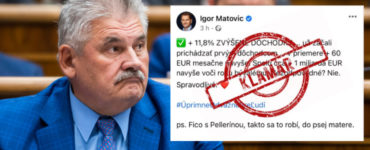 Na kombosnímke Ján Richter, vpravo status Igora Matoviča, na ktorý exminister práce reaguje.