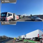 Na diaľnici D1 pri Zelenči v smere do Bratislavy sa vo štvrtok predpoludním zrazili tri kamióny