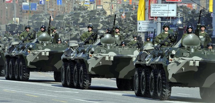 Moskva, Ruská armáda, vojenská prehliadka.