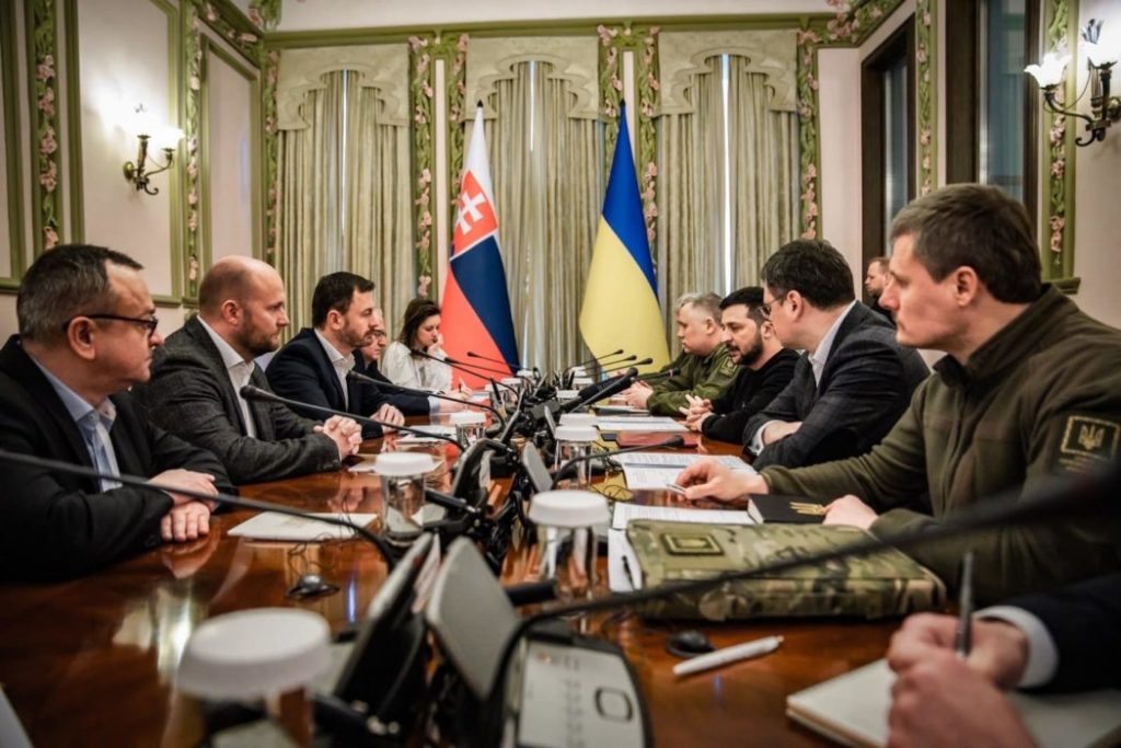 Stretnutie slovenskej vládnej delegácie s partnermi v Kyjeve.