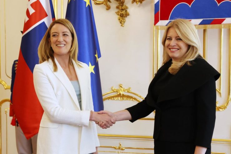 Prezidentka v pondelok privítala predsedníčku Európskeho parlamentu na Slovensku
