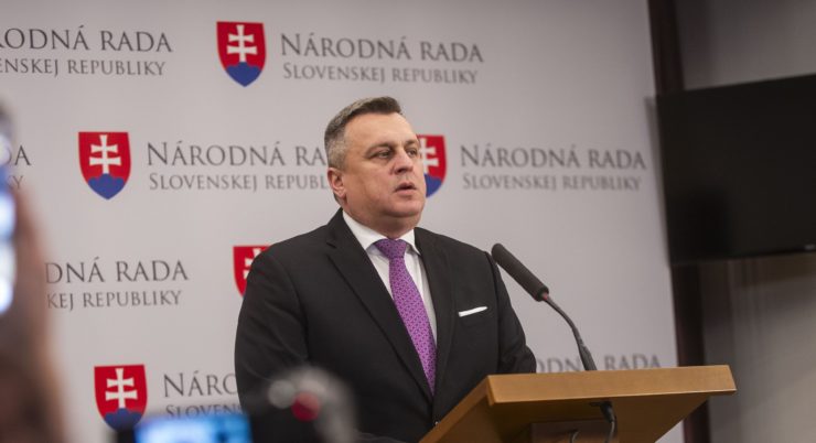 Na snímke podpredseda Národnej rady (NR) SR a predseda Slovenskej národnej strany (SNS) Andrej Danko