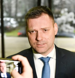 Na snímke podpredseda vlády a minister životného prostredia SR Tomáš Taraba (nominant SNS)