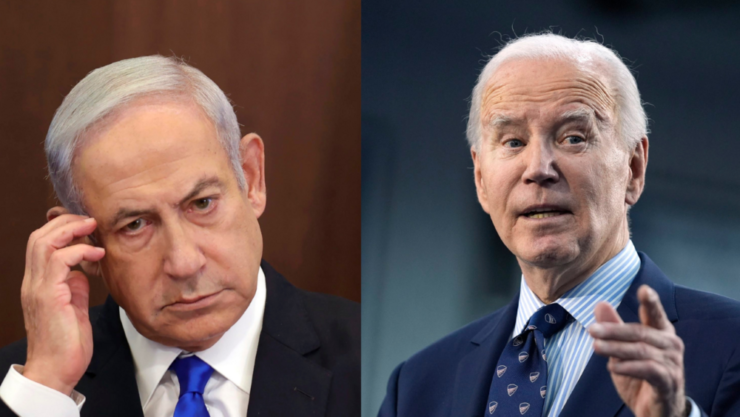 Izraelský premiér Benjamin Netanjahu a americký prezident Joe Biden.