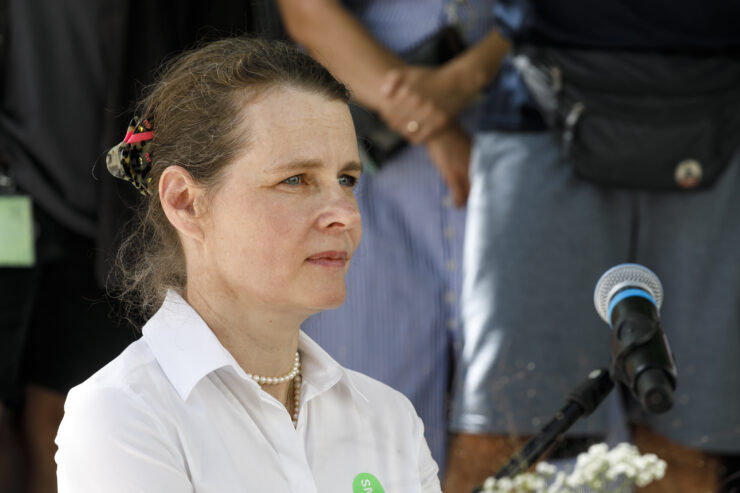 Na snímke odvolaná generálna riaditeľka Slovenskej národnej galérie (SNG) Alexandra Kusá. FOTO TASR - Dano Veselský *** Local Caption ***