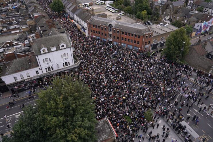 Protest proti rasizmu v Londýne