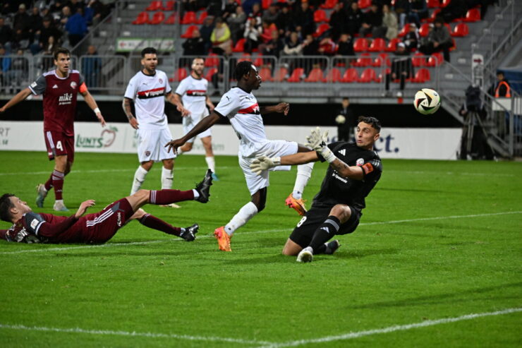 Kelvin Ofori takto prvýkrát prekonal brankára Danka - zdroj - fcspartaktrnava.com