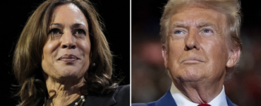 Na kombosnímke Kamala Harrisová a Donald Trump