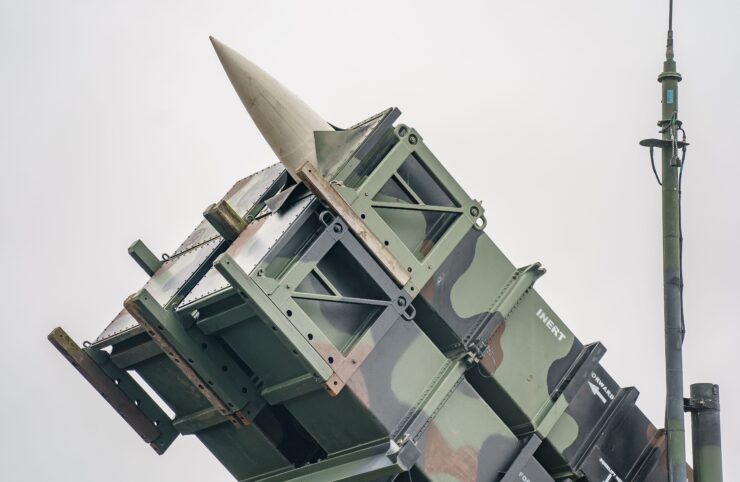 Na archívnej snímke protivzdušný raketový systém nemeckej armády