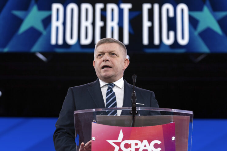 Washington - Slovenský premiér Robert Fico, (19.-22.2.). FOTO TASR/AP