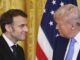 Na snímke francúzsky prezident Emmanuel Macron (vľavo) a americký prezident Donald Trump