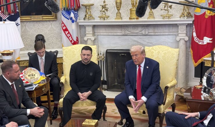 Americký prezident Donald Trump a ukrajinský prezident Volodymyr Zelenskyj