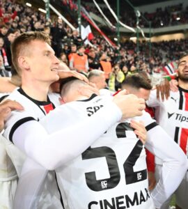 Po rozhodujcej penalte vypukla eufória - zdroj - TASR