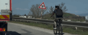 cyklista na obchvate, foto redakcia eReport Trnava