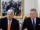 Na snímke maďarský premiér Viktor Orbán (vľavo) a slovenský premiér Robert Fico (Smer-SD)