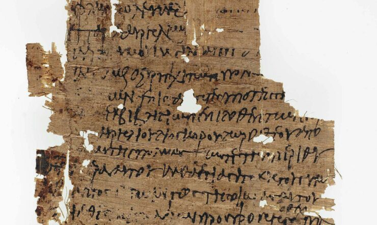 ilustračná snímka - egyptské texty na papyrusoch