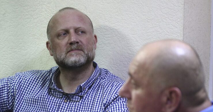 Na snímke opozičný líder Zurab Džaparidze