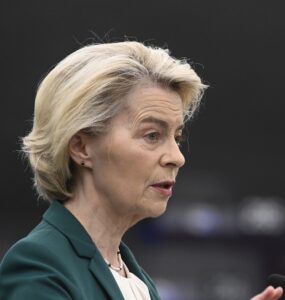 Na snímke predsedníčka Európskej komisie Ursula von der Leyenová