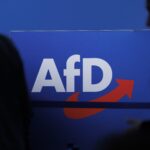 Na archívnej snímke logo krajne pravicovej strany Alternatíva pre Nemecko (AfD),
