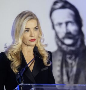 ministerka kultúry SR Martina Šimkovičová (nominantka SNS) počas príhovoru pri príležitosti Roka Ľudovíta Štúra