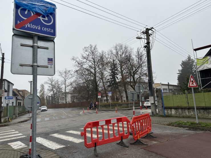 Nové obmedzenia na Gorkého ulici, foto: redakcia eReport Trnava