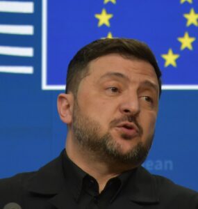 Na snímke ukrajinský prezident Volodymyr Zelenskyj