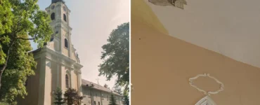 poškodený kostolík v obci Báč, zdroj foto: farnosť Báč