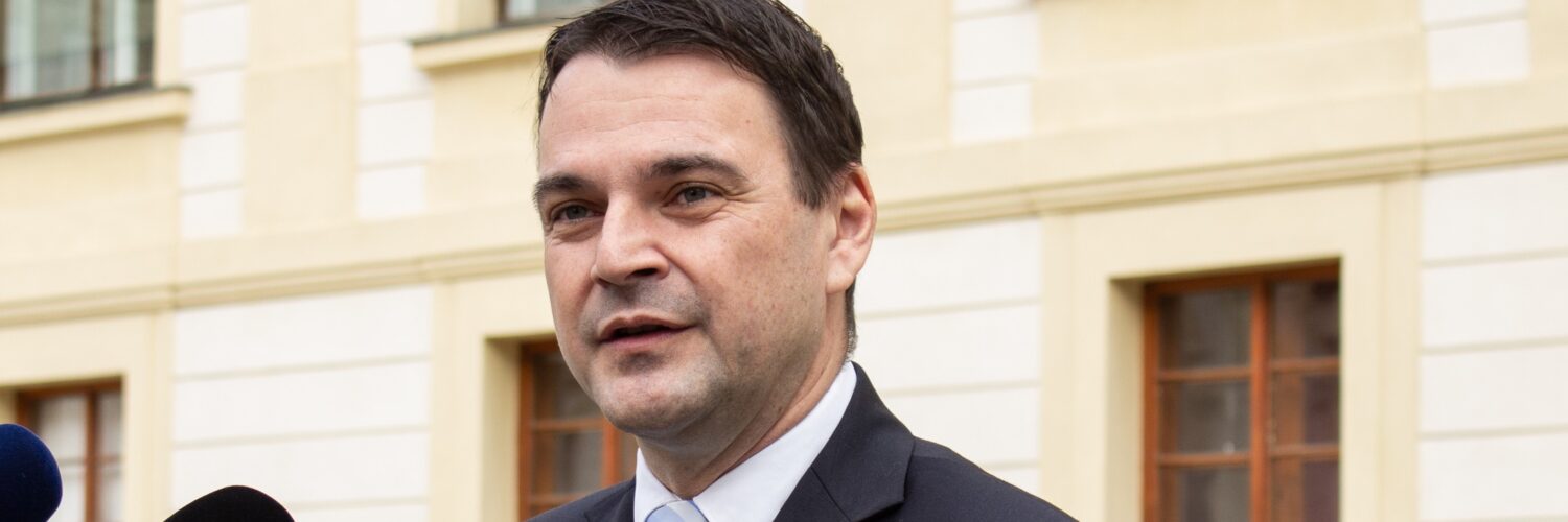 Na snímke predseda strany Motoristi sebe Petr Macinka
