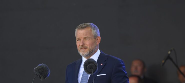 na snímke prezident SR Peter Pellegrini počas príhovoru