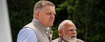 Indický premiér Naréndra Módí a predseda vlády SR Robert Fico